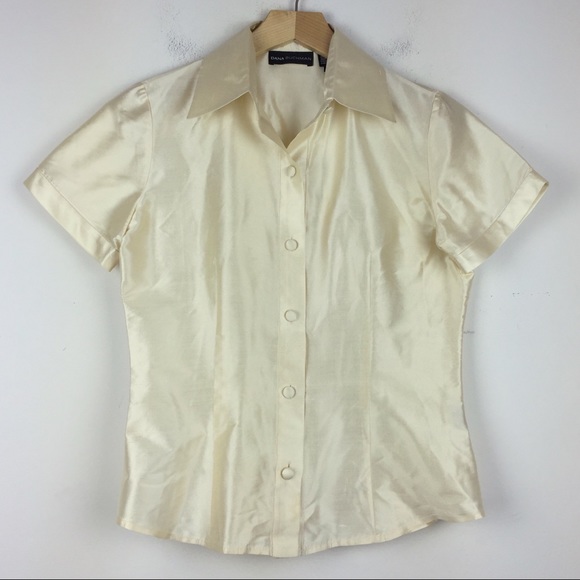 Vintage 90s Y2K pure silk shirt sleeve blouse - Picture 3 of 7